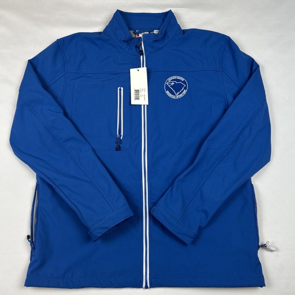 NWT Lockheed Martin Jacket Blue Employee Soft Shell Zip L Greenville Operations